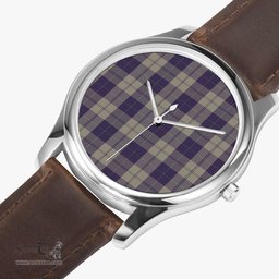 Scottish Cunningham Dress Blue Dancers Watch Tartan Leather Strap Classic Plaid Watch Scottish Plaid Tartan Plaid - ScotsTee - scotstee.com