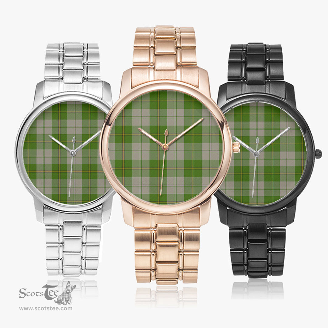 Scottish Cunningham Dress Green Dancers Watch Tartan Folding Clasp Classic Plaid Watch Scottish Plaid Tartan Plaid - ScotsTee - scotstee.com