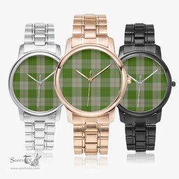 Scottish Cunningham Dress Green Dancers Watch Tartan Folding Clasp Classic Plaid Watch Scottish Plaid Tartan Plaid - ScotsTee - scotstee.com