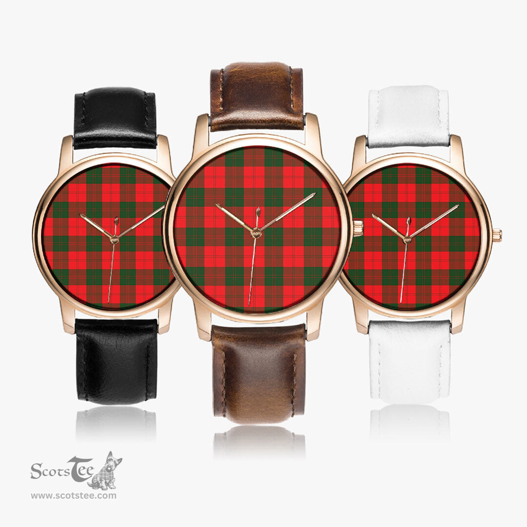 Scottish Erskine Modern Watch Tartan Leather Strap Classic Plaid Watch Scottish Plaid Tartan Plaid - ScotsTee - scotstee.com