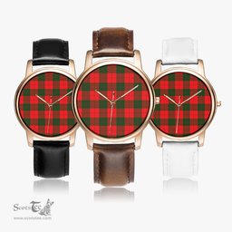 Scottish Erskine Modern Watch Tartan Leather Strap Classic Plaid Watch Scottish Plaid Tartan Plaid - ScotsTee - scotstee.com