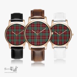 Scottish Crawford Modern Watch Tartan Leather Strap Classic Plaid Watch Scottish Plaid Tartan Plaid - ScotsTee - scotstee.com