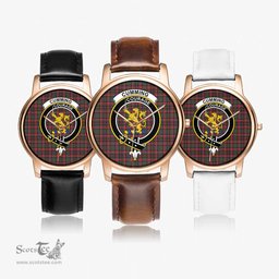 Scottish Cumming Hunting Modern Watch Tartan Crest Leather Strap Classic Plaid Watch Scottish Plaid Tartan Plaid - ScotsTee - scotstee.com