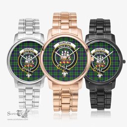 Scottish Duncan Modern Watch Tartan Crest Folding Clasp Classic Plaid Watch Scottish Plaid Tartan Plaid - ScotsTee - scotstee.com
