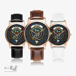 Scottish Fraser Hunting Ancient Watch Tartan Crest Leather Strap Classic Plaid Watch Scottish Plaid Tartan Plaid - ScotsTee - scotstee.com