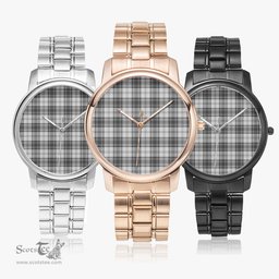 Scottish Douglas Grey Modern Watch Tartan Folding Clasp Classic Plaid Watch Scottish Plaid Tartan Plaid - ScotsTee - scotstee.com