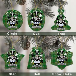Irish Fitz-Simon Family Crest Ireland National Tartan Christmas Ornament Shop Now at ScotsTee.com