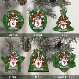 Irish Dwyer or O'Dwyer Family Crest Ireland National Tartan Christmas Ornament Shop Now at ScotsTee.com