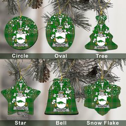 Irish Rossiter Family Crest Ireland National Tartan Christmas Ornament Shop Now at ScotsTee.com
