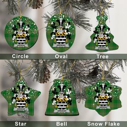 Irish Ardagh Family Crest Ireland National Tartan Christmas Ornament Shop Now at ScotsTee.com