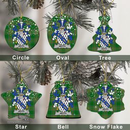 Irish Petty Family Crest Ireland National Tartan Christmas Ornament Shop Now at ScotsTee.com