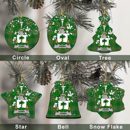 Irish Going Family Crest Ireland National Tartan Christmas Ornament Shop Now at ScotsTee.com