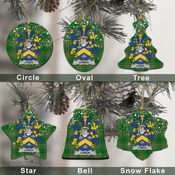 Irish Lynch Family Crest Ireland National Tartan Christmas Ornament Shop Now at ScotsTee.com