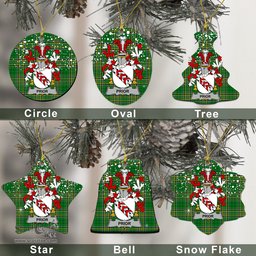 Irish Prior Family Crest Ireland National Tartan Christmas Ornament Shop Now at ScotsTee.com