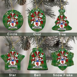 Irish Haffey Family Crest Ireland National Tartan Christmas Ornament Shop Now at ScotsTee.com