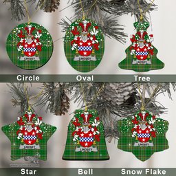 Irish Lindsey Family Crest Ireland National Tartan Christmas Ornament Shop Now at ScotsTee.com