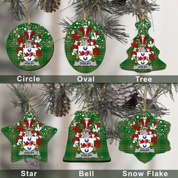 Irish Ogilby Family Crest Ireland National Tartan Christmas Ornament Shop Now at ScotsTee.com