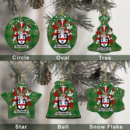 Irish McCormick Family Crest Ireland National Tartan Christmas Ornament Shop Now at ScotsTee.com