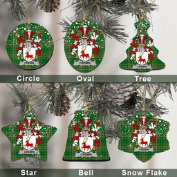 Irish Cremin or O'Cremin Family Crest Ireland National Tartan Christmas Ornament Shop Now at ScotsTee.com