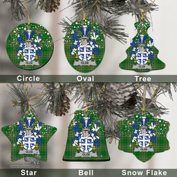 Irish Olde Family Crest Ireland National Tartan Christmas Ornament Shop Now at ScotsTee.com