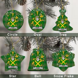 Irish Dowdall Family Crest Ireland National Tartan Christmas Ornament Shop Now at ScotsTee.com