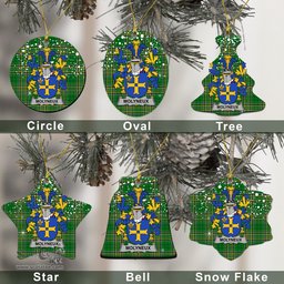 Irish Molyneux Family Crest Ireland National Tartan Christmas Ornament Shop Now at ScotsTee.com