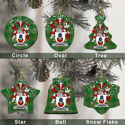 Irish Harmon Family Crest Ireland National Tartan Christmas Ornament Shop Now at ScotsTee.com