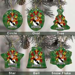 Irish Fitz-Herbert Family Crest Ireland National Tartan Christmas Ornament Shop Now at ScotsTee.com