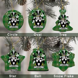 Irish Magee or McGee Family Crest Ireland National Tartan Christmas Ornament Shop Now at ScotsTee.com