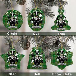 Irish Forstall Family Crest Ireland National Tartan Christmas Ornament Shop Now at ScotsTee.com