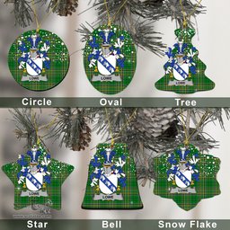 Irish Lowe Family Crest Ireland National Tartan Christmas Ornament Shop Now at ScotsTee.com