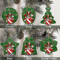 Irish Howard Family Crest Ireland National Tartan Christmas Ornament Shop Now at ScotsTee.com