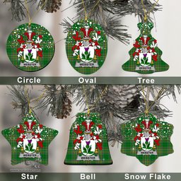 Irish Webster Family Crest Ireland National Tartan Christmas Ornament Shop Now at ScotsTee.com