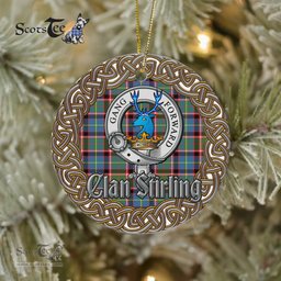 Stirling Celtic Ring Plaid Ornament Gift. Christmas Tree Ornament Tartan Ornament Great Christmas Ornaments Gift
