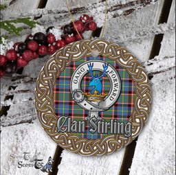 Stirling Celtic Ring Plaid Ornament Gift. Christmas Tree Ornament Tartan Ornament Great Christmas Ornaments Gift