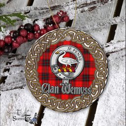 Wemyss Celtic Ring Plaid Ornament Gift. Christmas Tree Ornament Tartan Ornament Great Christmas Ornaments Gift