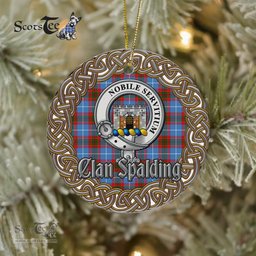 Spalding Celtic Ring Plaid Ornament Gift. Christmas Tree Ornament Tartan Ornament Great Christmas Ornaments Gift