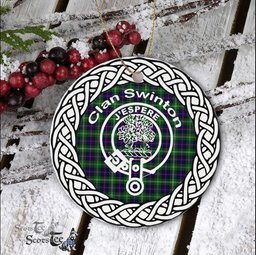 Swinton Celtic Ring Plaid Ornament Gift. Christmas Tree Ornament Tartan Ornament Great Christmas Ornaments Gift