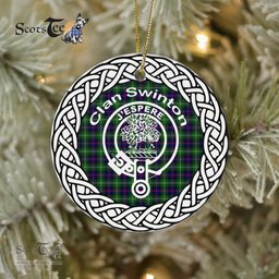 Swinton Celtic Ring Plaid Ornament Gift. Christmas Tree Ornament Tartan Ornament Great Christmas Ornaments Gift