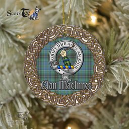 MacInnes Celtic Ring Plaid Ornament Gift. Christmas Tree Ornament Tartan Ornament Great Christmas Ornaments Gift