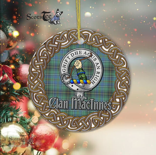 MacInnes Celtic Ring Plaid Ornament Gift. Christmas Tree Ornament Tartan Ornament Great Christmas Ornaments Gift