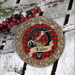 Wallace Celtic Ring Plaid Ornament Gift. Christmas Tree Ornament Tartan Ornament Great Christmas Ornaments Gift