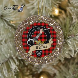Wallace Celtic Ring Plaid Ornament Gift. Christmas Tree Ornament Tartan Ornament Great Christmas Ornaments Gift