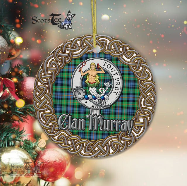 Murray Of Dysart Celtic Ring Plaid Ornament Gift. Christmas Tree Ornament Tartan Ornament Great Christmas Ornaments Gift