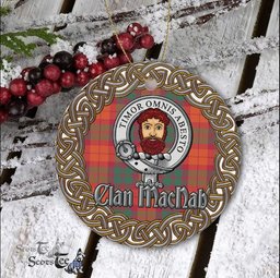MacNab Celtic Circle Plaid Ornament Gift. Christmas Tree Ornament Tartan Ornament Great Christmas Ornaments Gift
