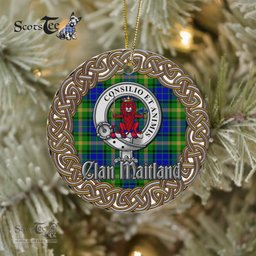 MaiTland Celtic Circle Plaid Ornament Gift. Christmas Tree Ornament Tartan Ornament Great Christmas Ornaments Gift