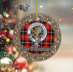 Marjoribanks Celtic Circle Plaid Ornament Gift. Christmas Tree Ornament Tartan Ornament Great Christmas Ornaments Gift