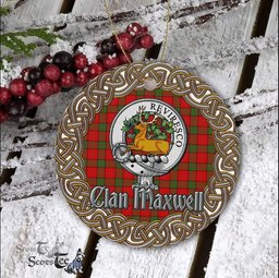 Maxwell Celtic Circle Plaid Ornament Gift. Christmas Tree Ornament Tartan Ornament Great Christmas Ornaments Gift