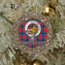 MacTavish Celtic Circle Plaid Ornament Gift. Christmas Tree Ornament Tartan Ornament Great Christmas Ornaments Gift