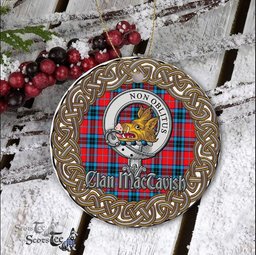 MacTavish Celtic Circle Plaid Ornament Gift. Christmas Tree Ornament Tartan Ornament Great Christmas Ornaments Gift